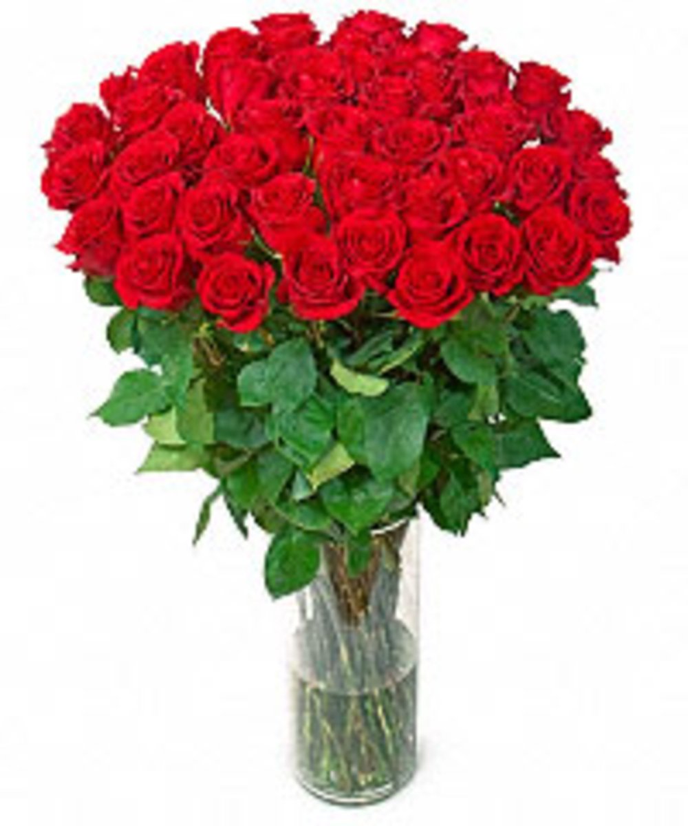 40 Mesmerising Red Rose Flowers vase
