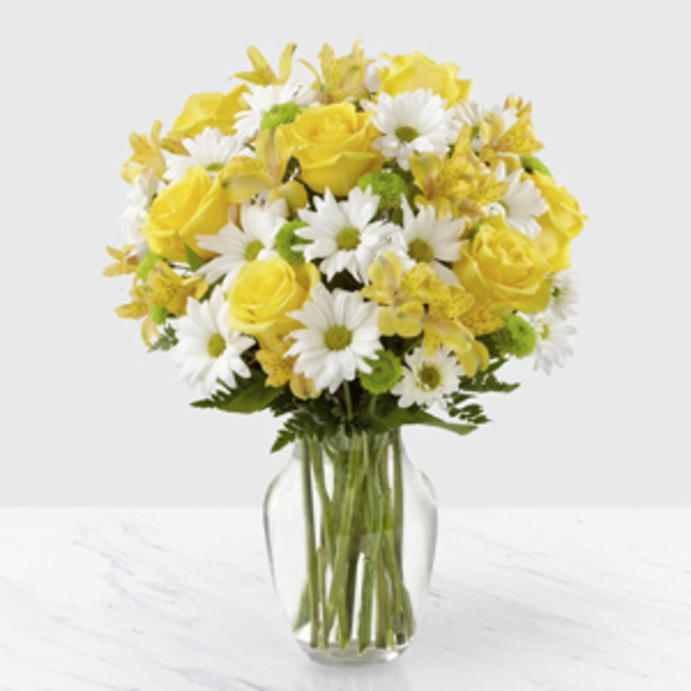 Mixed Roses & Carnation Flower Vase