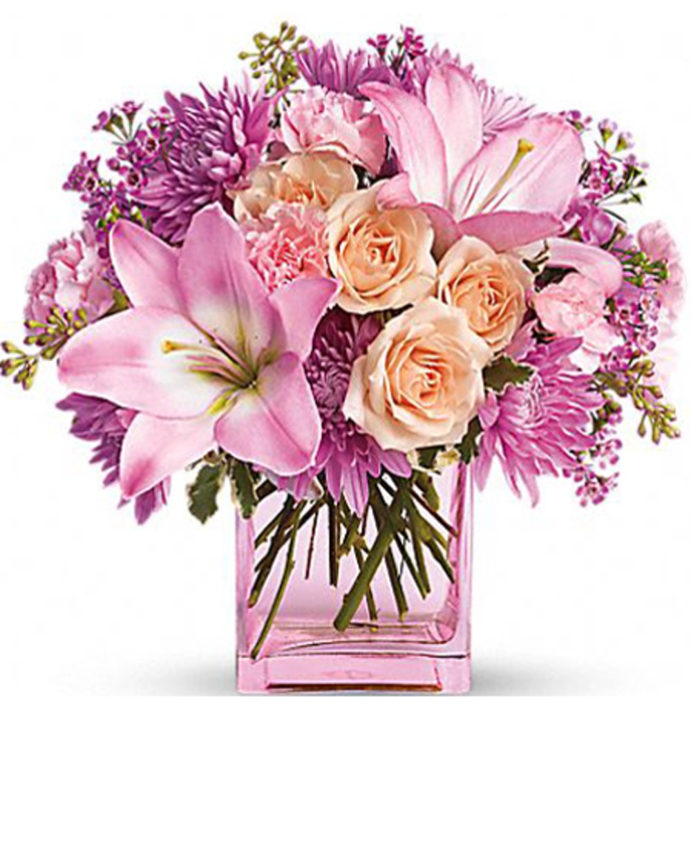 Pink Flowers Bunch Vase
