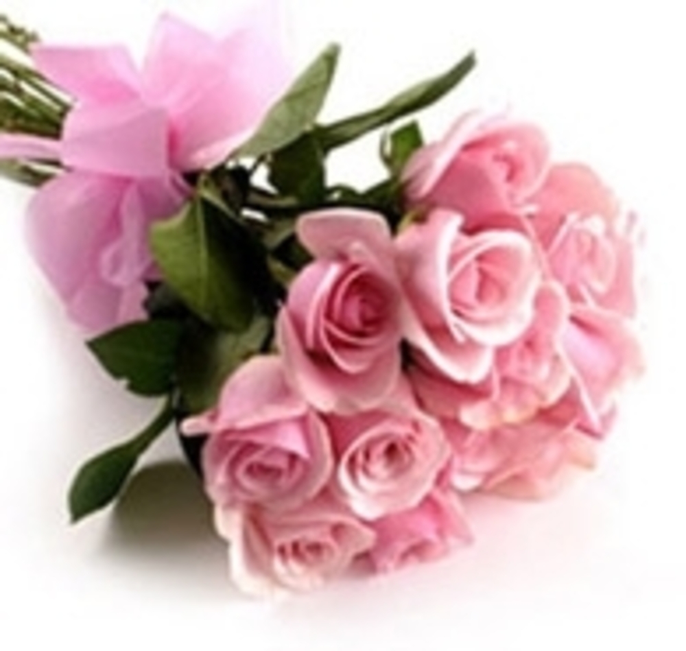12 Pink Rose Bouquet